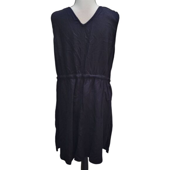 Time and Tru Sz XXL (20) Viscose Light Sleeveless Black Utility Dress w/ Pockets - Picture 6 of 8